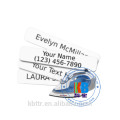 Peel and stick type nylon fabric adhesive clothing labels